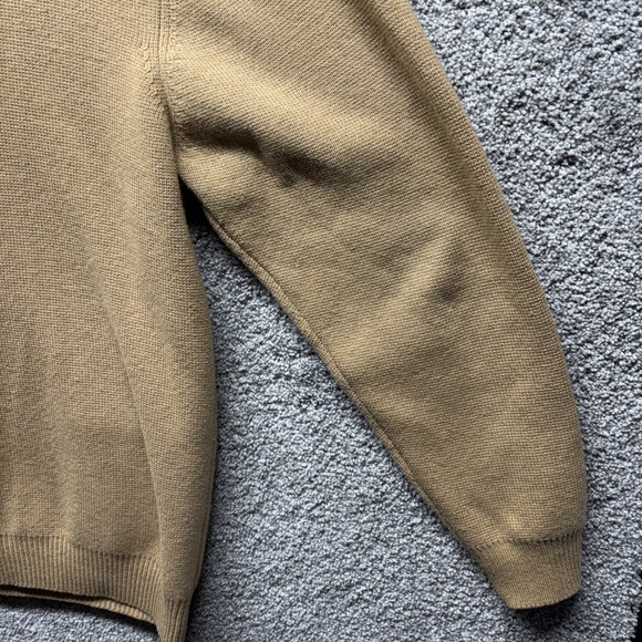 Paul Fredrick Double Breasted Cardigan Knit Men's XXL Tan Merino Wool Grandpa - Picture 14 of 16